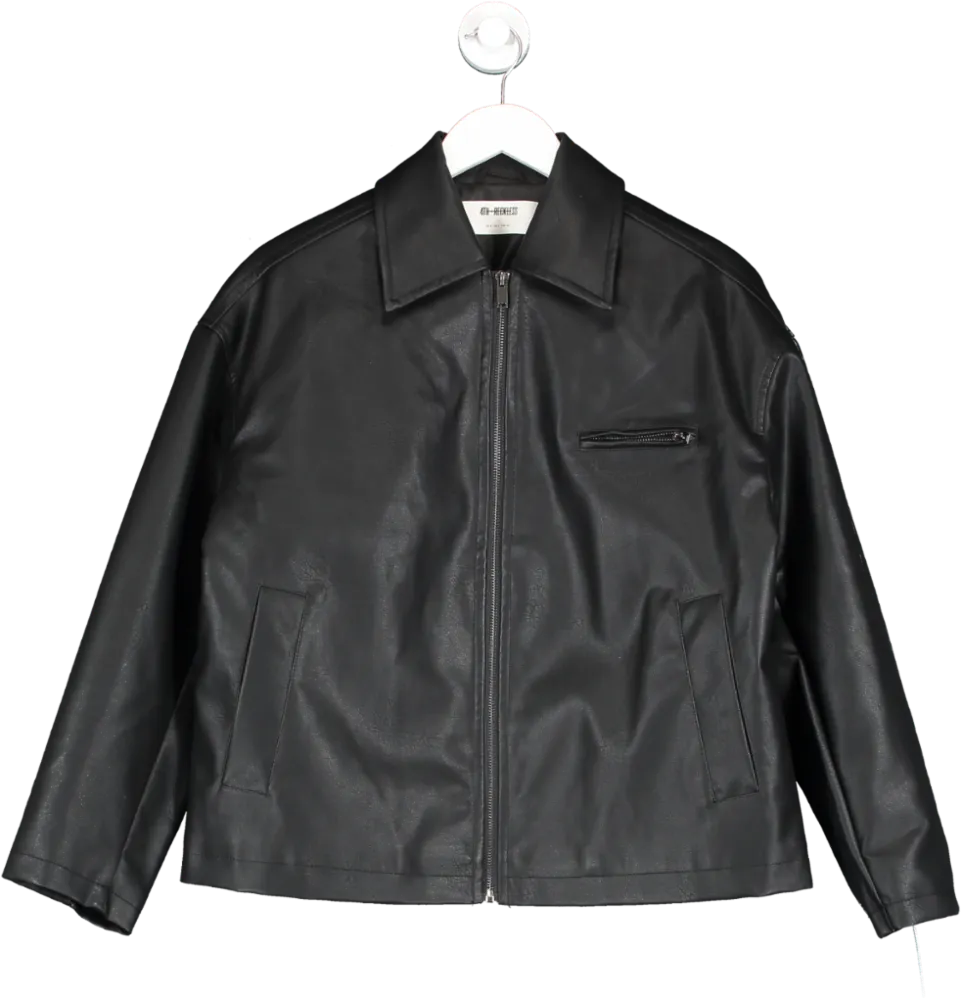 4th & Reckless Black Faux Leather Vintage Jacket - Maisi UK 8