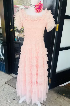 ABIGAIL TULLE DRESS BLUSH