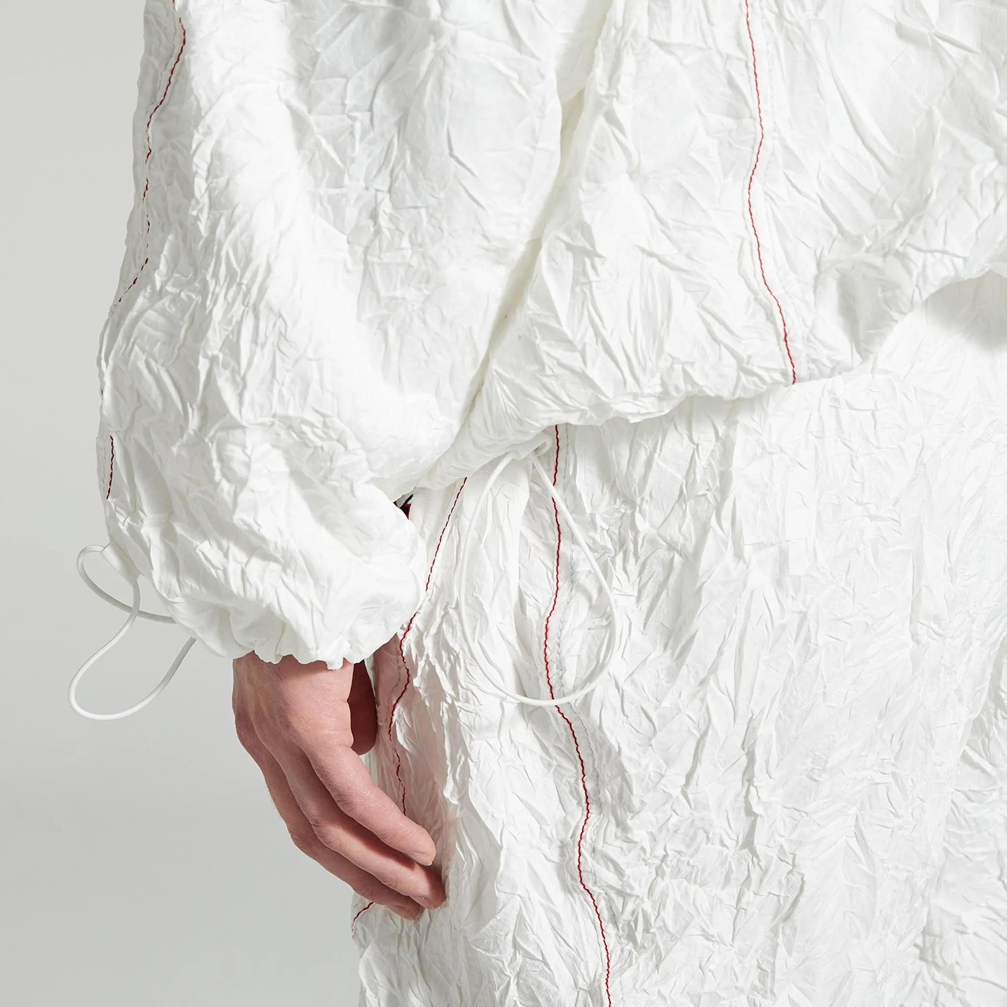 ADD Signal Twist Sleeve String Jacket White