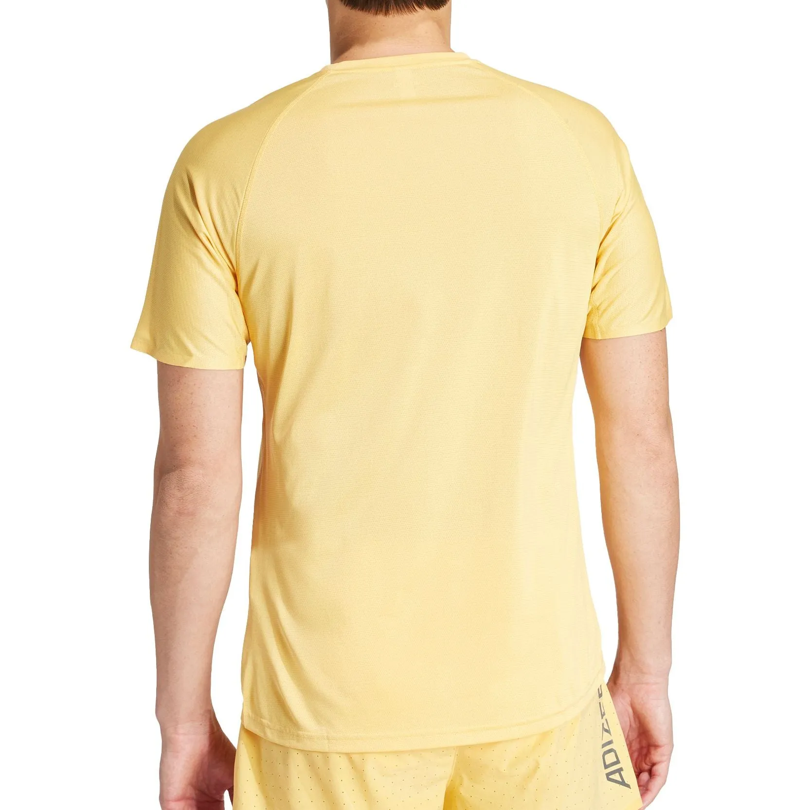 adidas Adizero Short Sleeve Mens Running Top - Yellow