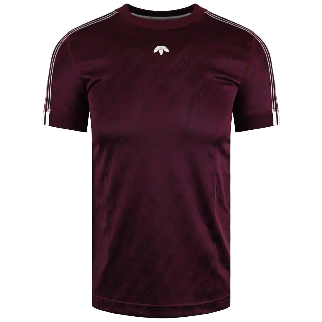 Adidas by Alexander Wang Mens Burgundy T-Shirt