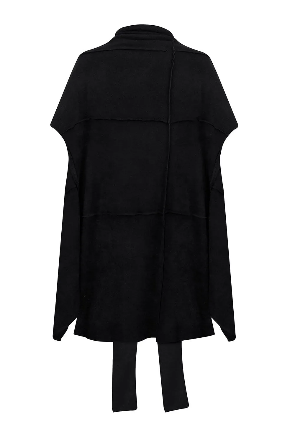 Black sleeveless coat all