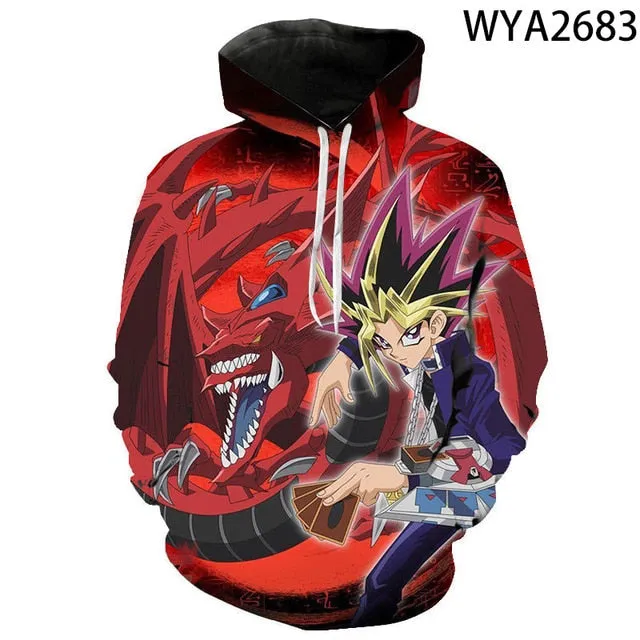 Board Game Yu Gi Oh Hoodie Sweatshirt For Boy Girl Children Hoodies Costume Teens Sport Clothes Hip-Hop Clothing Harajuku Tops