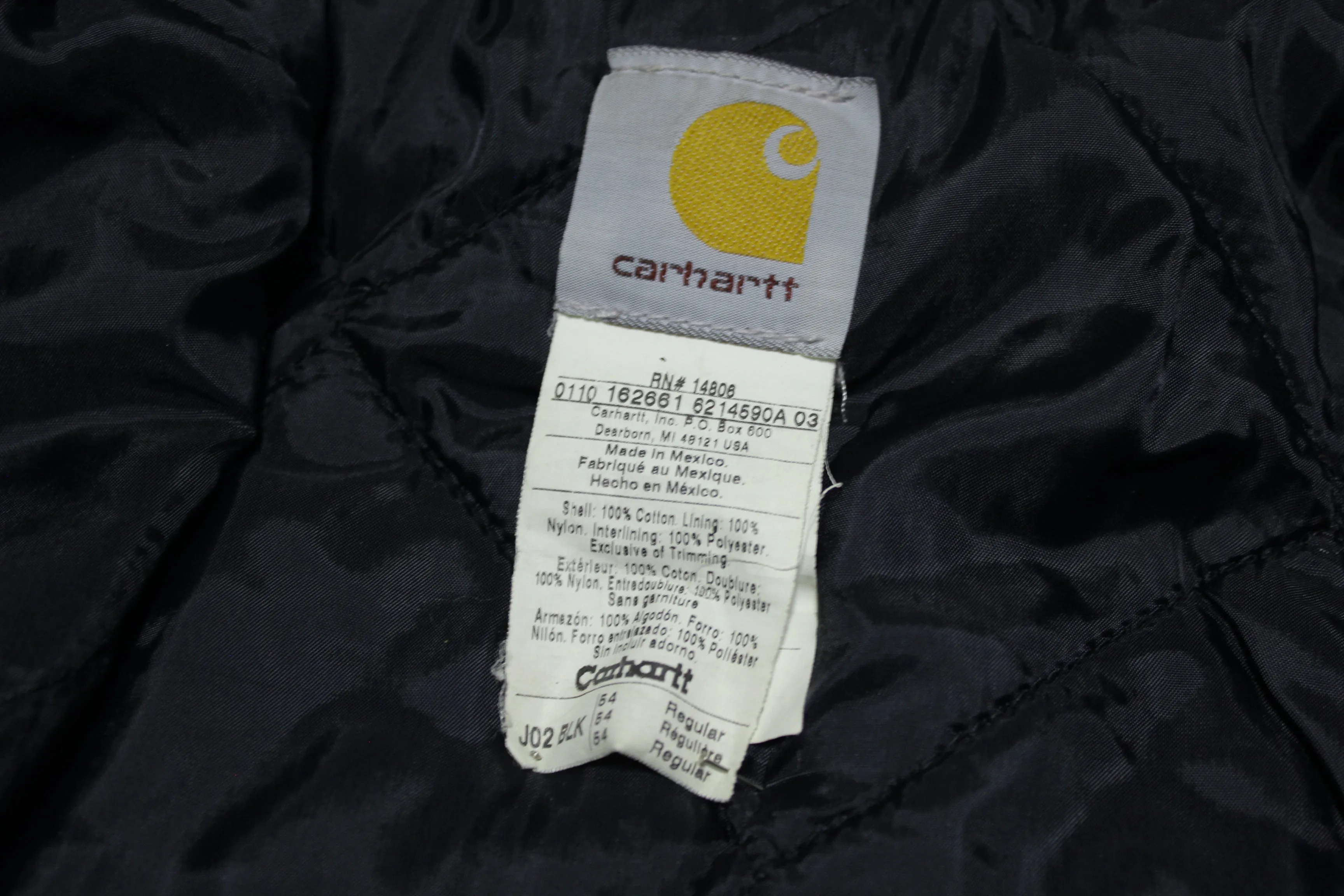 Carhartt J02 Traditional Arctic Quilt Duck Work Jacket