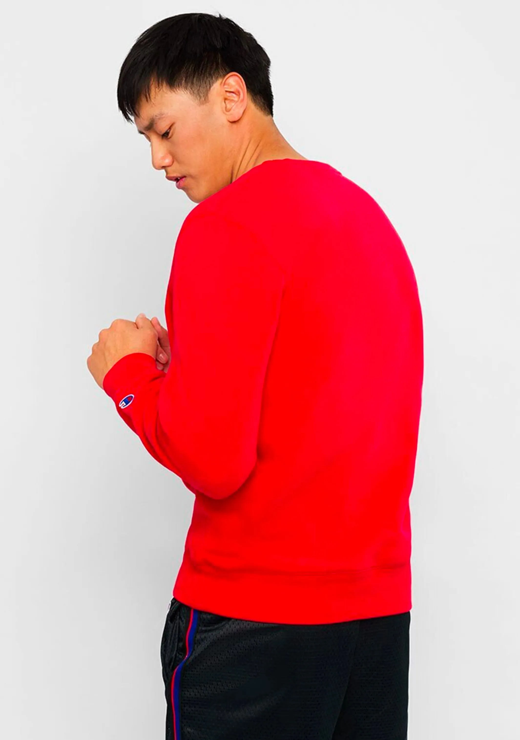 Champion Mens Script Crew Cherry Red <br> AY77N EPX