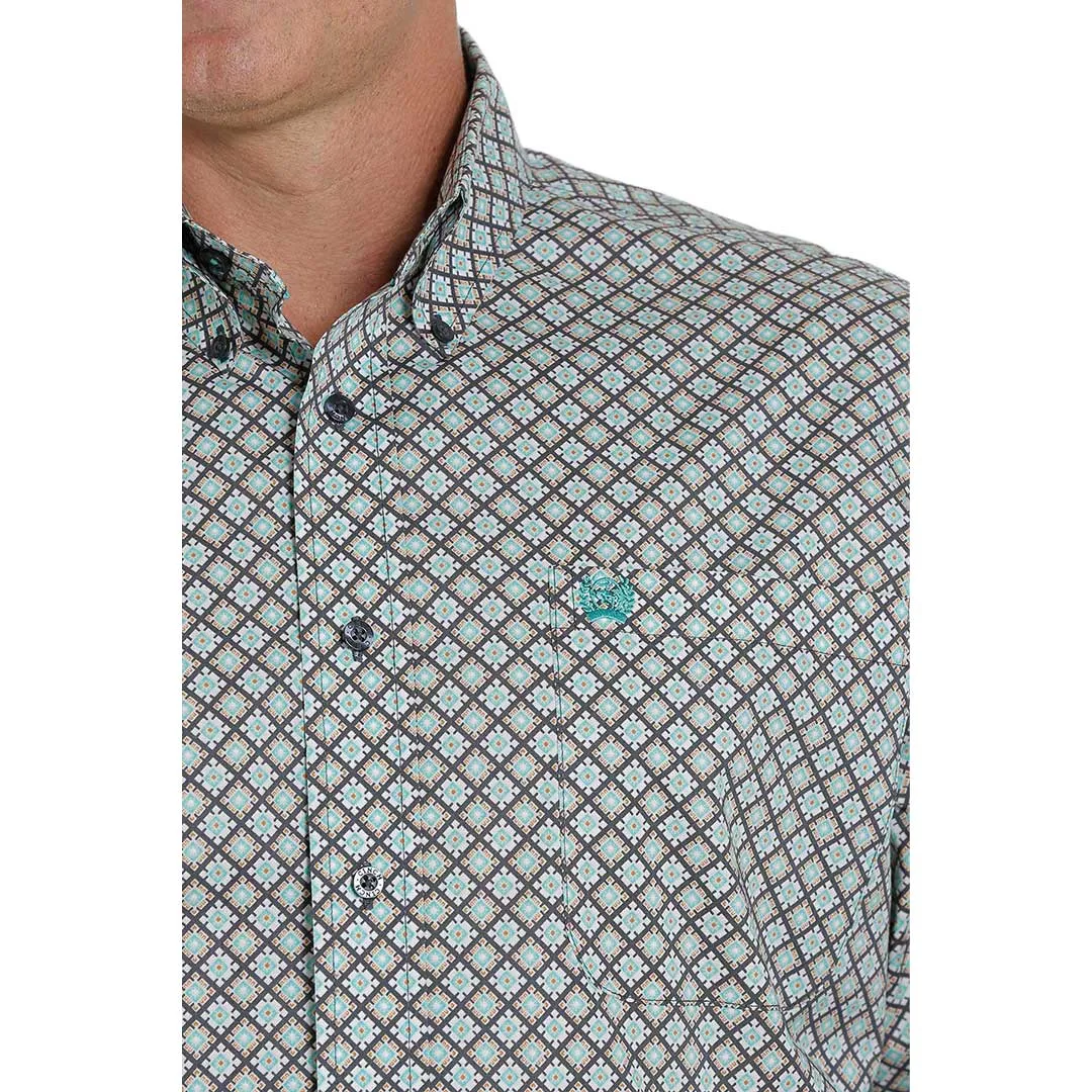 Cinch Men's Classic Fit Geometric Print Button-Down Shirt