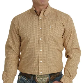 Cinch Men's Modern Fit Button-Down Shirt In Tan