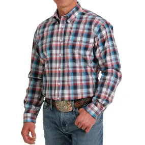 Cinch Men's Plaid Print Button-Down Shirt