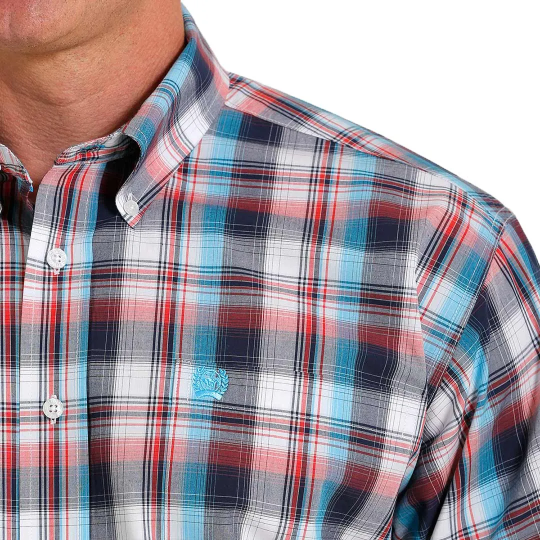 Cinch Men's Plaid Print Button-Down Shirt