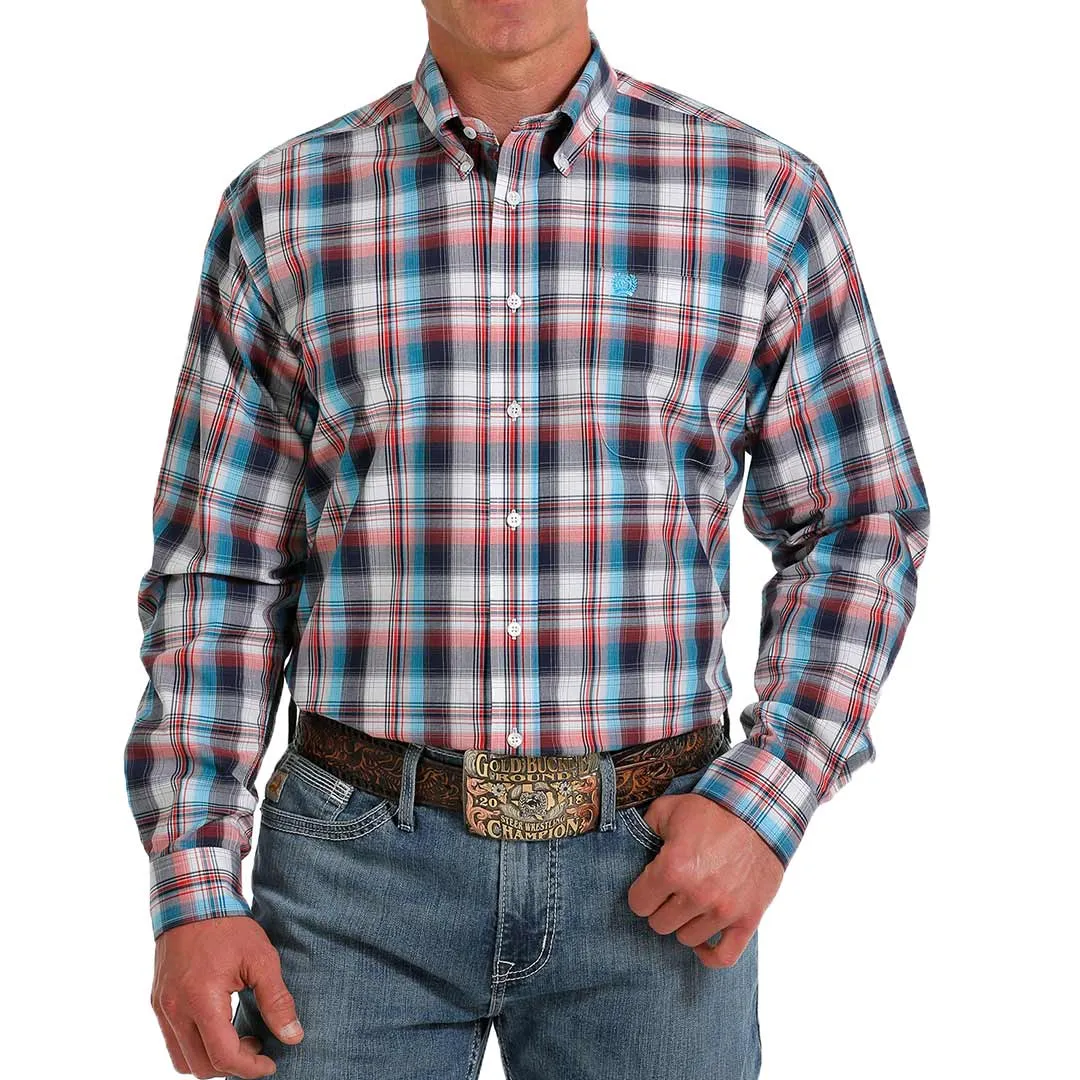 Cinch Men's Plaid Print Button-Down Shirt