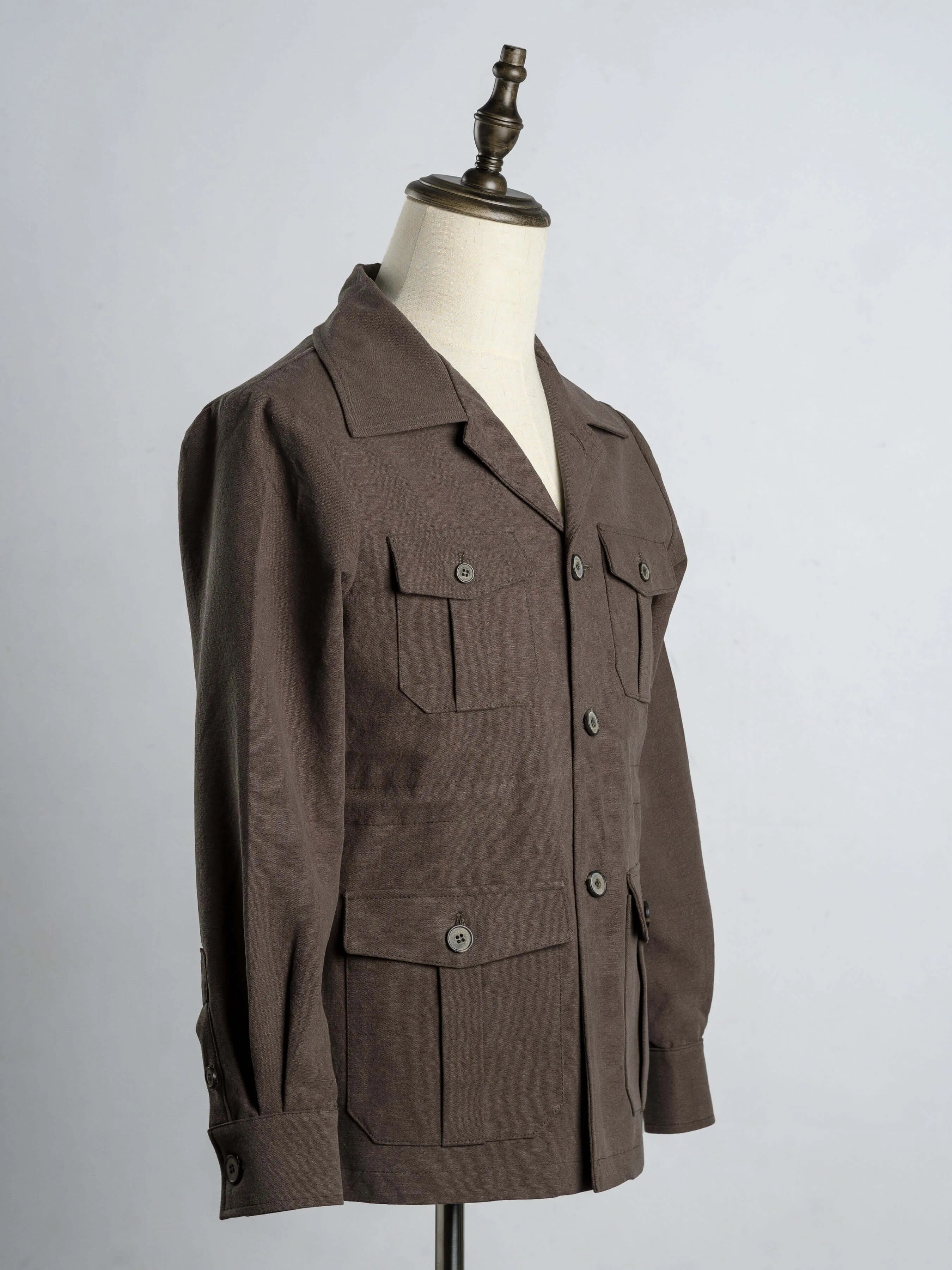 Classic Safari Jacket -  Coffee