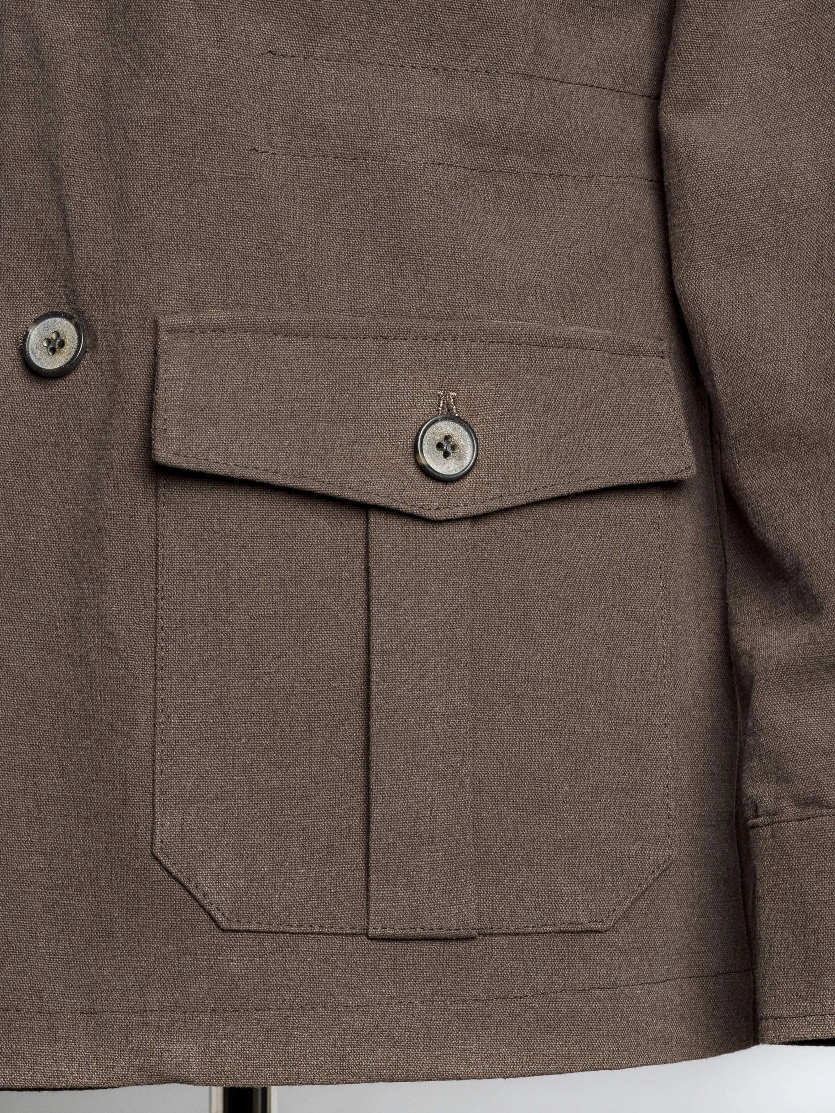 Classic Safari Jacket -  Coffee