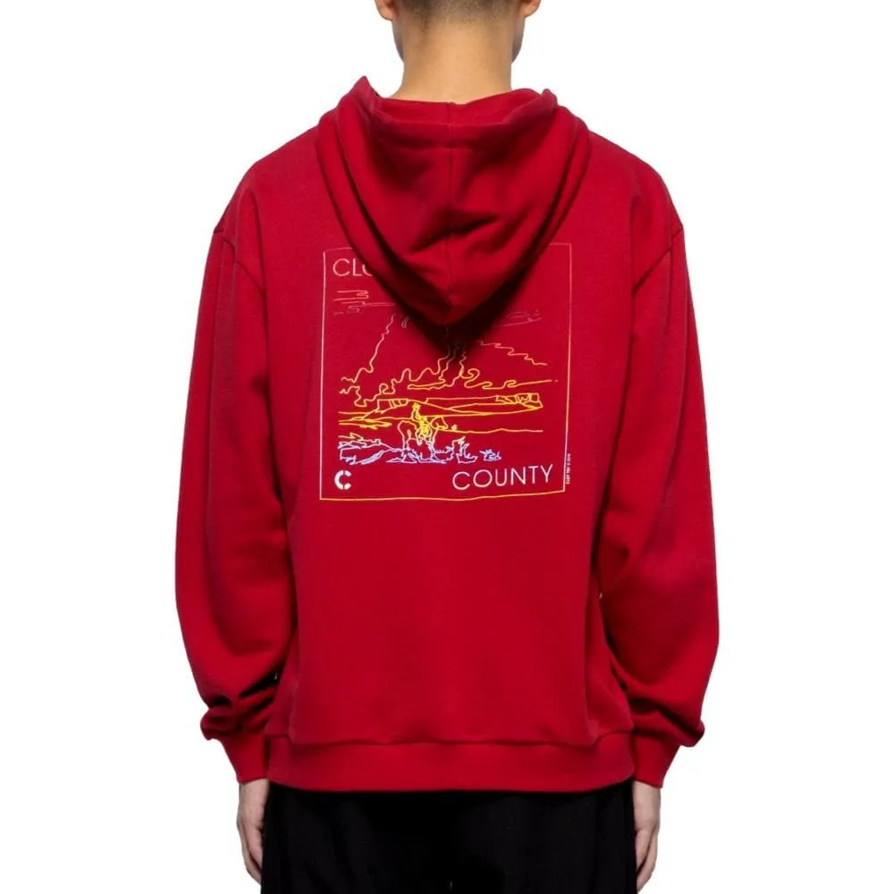 CLOT TEE CLOTTEE COUNTY HOODIE -BURGUNDY