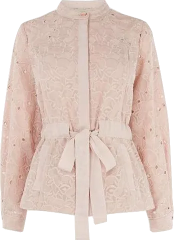 Coast Blush Pink Lace Belted Jacket BNWT UK 14