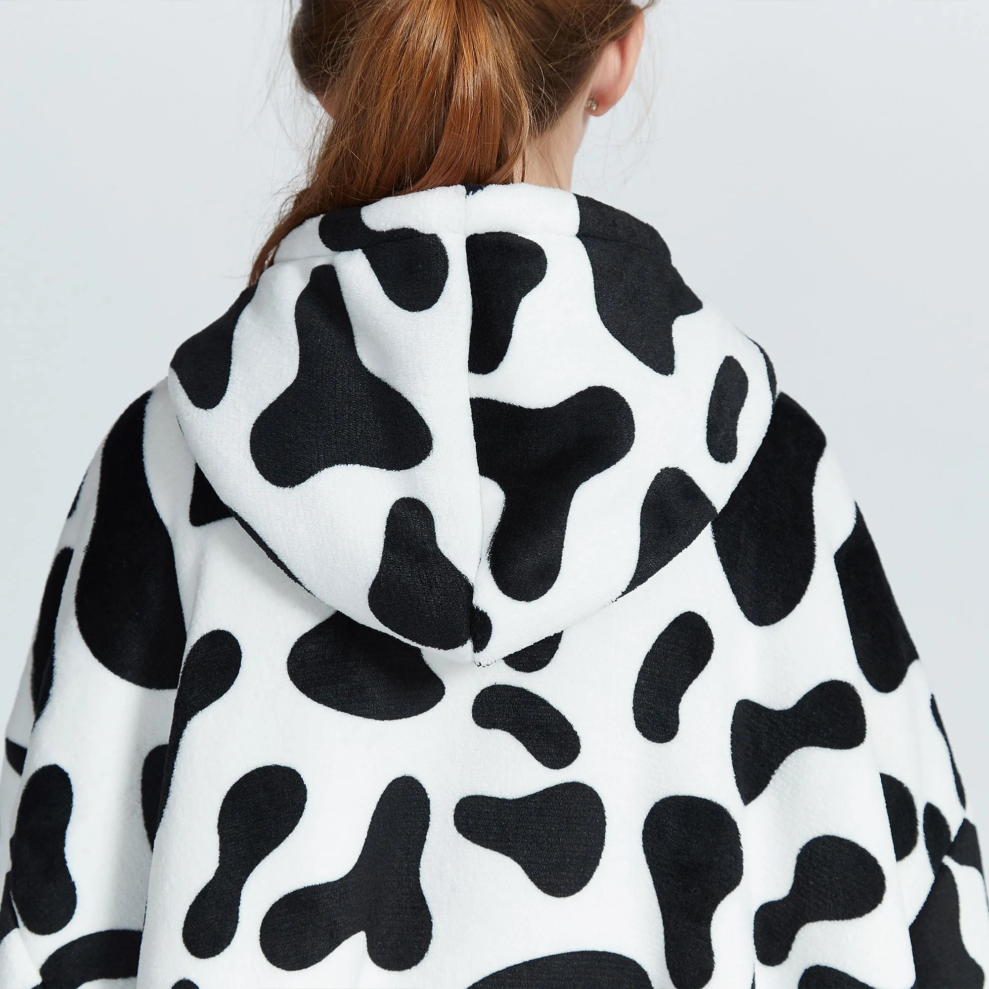 Cow Kids Hoodie Blanket