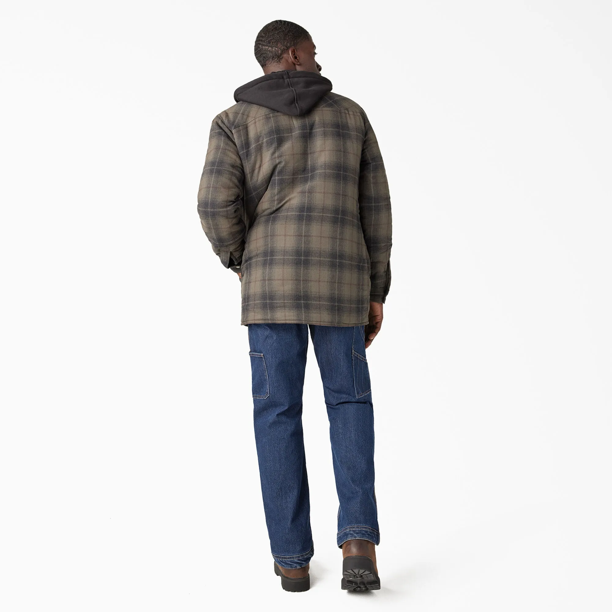 Dickies Water Repellent Flannel Hooded Shirt Jacket