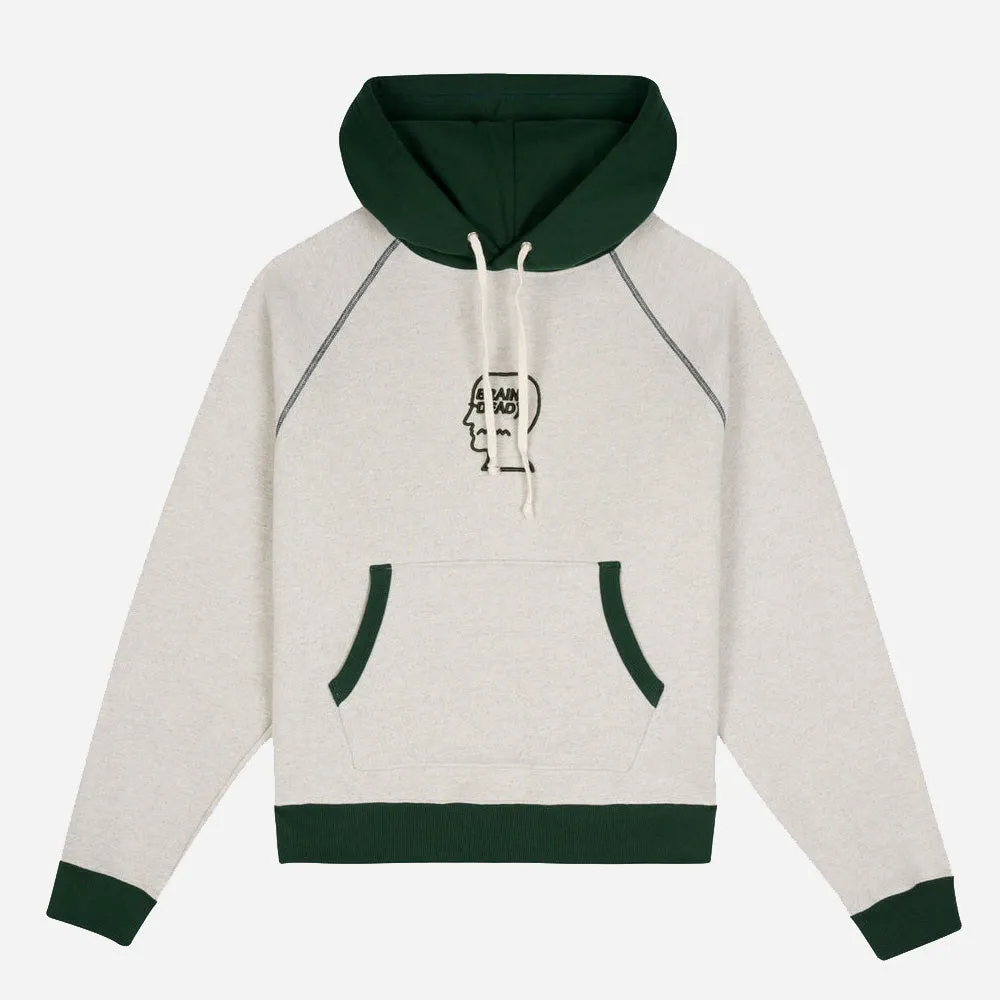 Fleece Logo Head Raglan Hoodie - Oatmeal