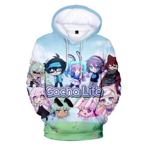 Gacha Life 3D Print Hoodies Anime Game Streetwear Men Women Oversized Sweatshirts Hoodie Harajuku Kids Boys Girls Tops Clothing