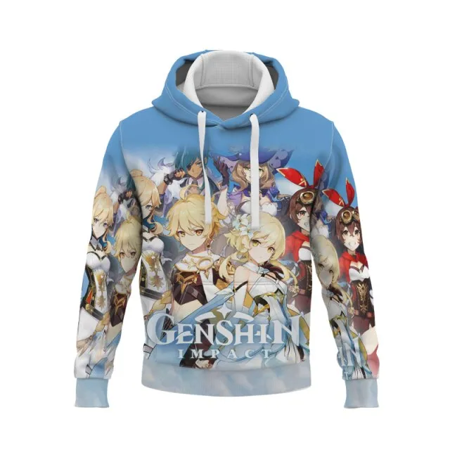 Game Genshin Impact Hoodies Men Women's Sweatshirt Boys Clothing Anime 3D Hoody Sexy Girl Klee XIAO Mens Hoodie kids Pullovers