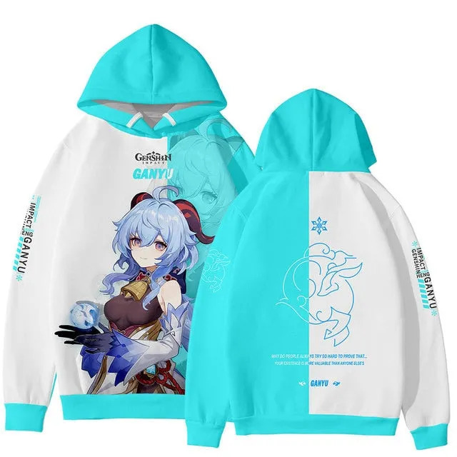 Game Genshin Impact Hoodies Men Women's Sweatshirt Boys Clothing Anime 3D Hoody Sexy Girl Klee XIAO Mens Hoodie kids Pullovers