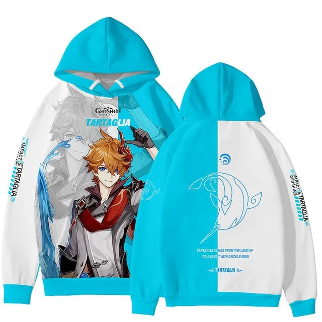 Game Genshin Impact Hoodies Men Women's Sweatshirt Boys Clothing Anime 3D Hoody Sexy Girl Klee XIAO Mens Hoodie kids Pullovers