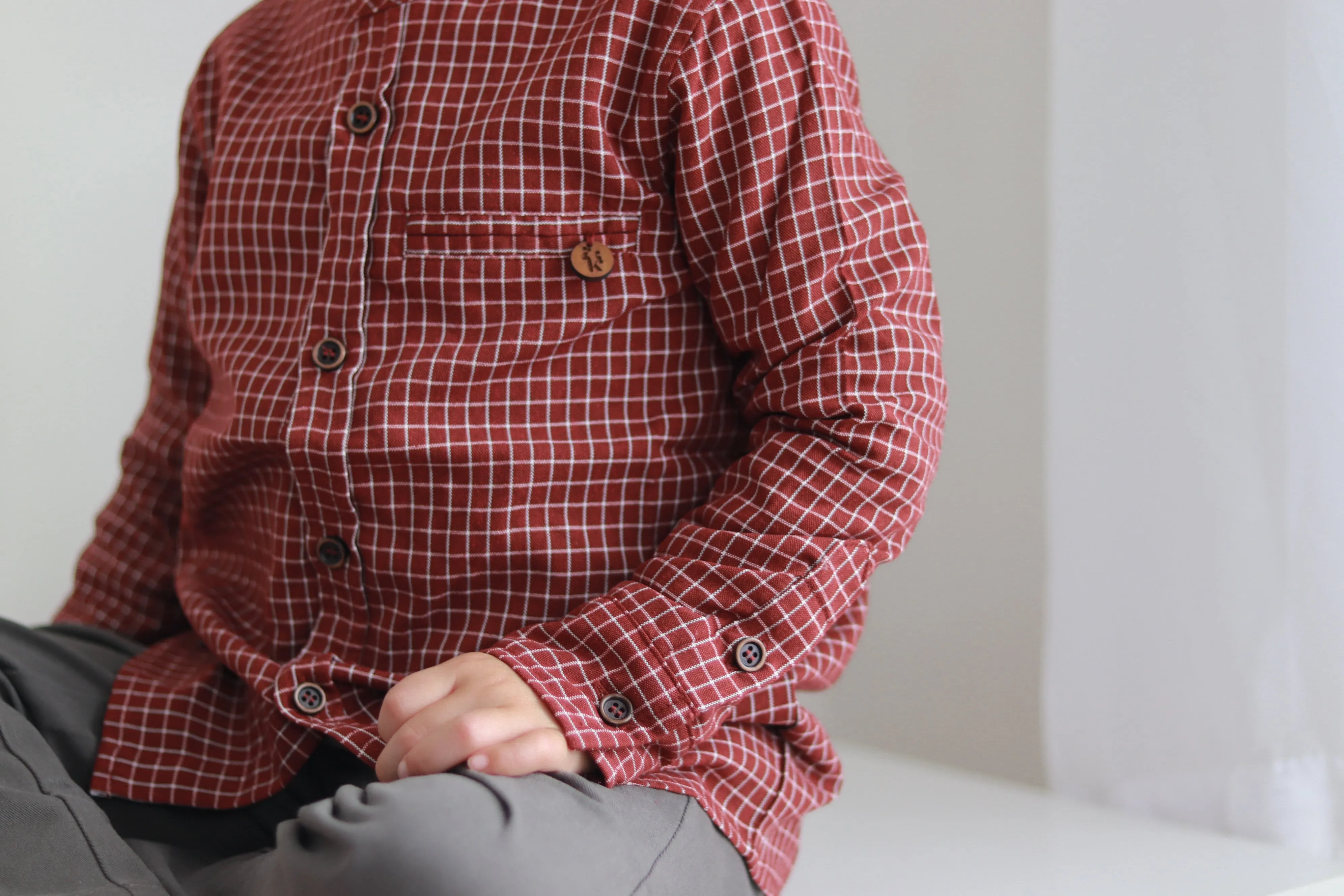 George Boys Shirt - Red Check