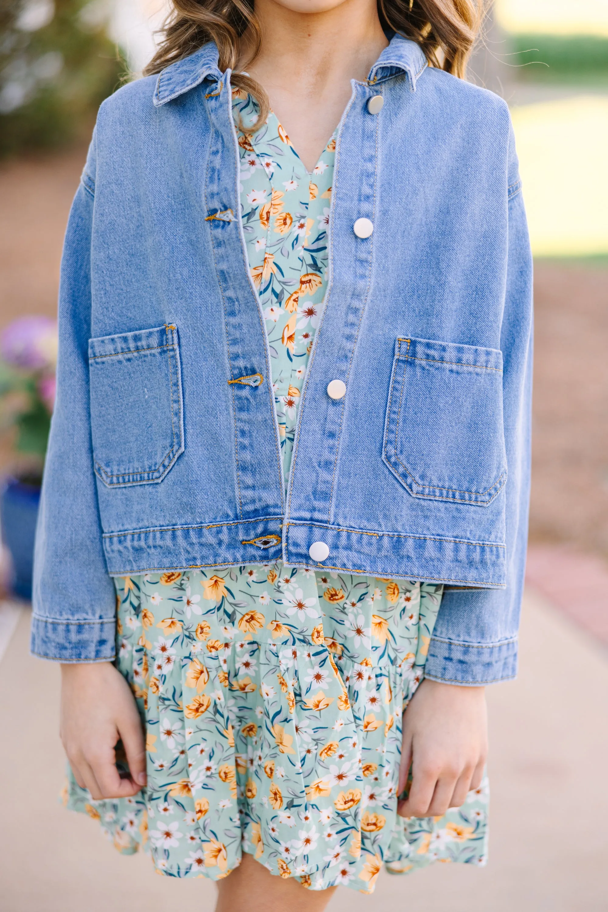 Girls: Today's The Day Light Wash Denim Jacket