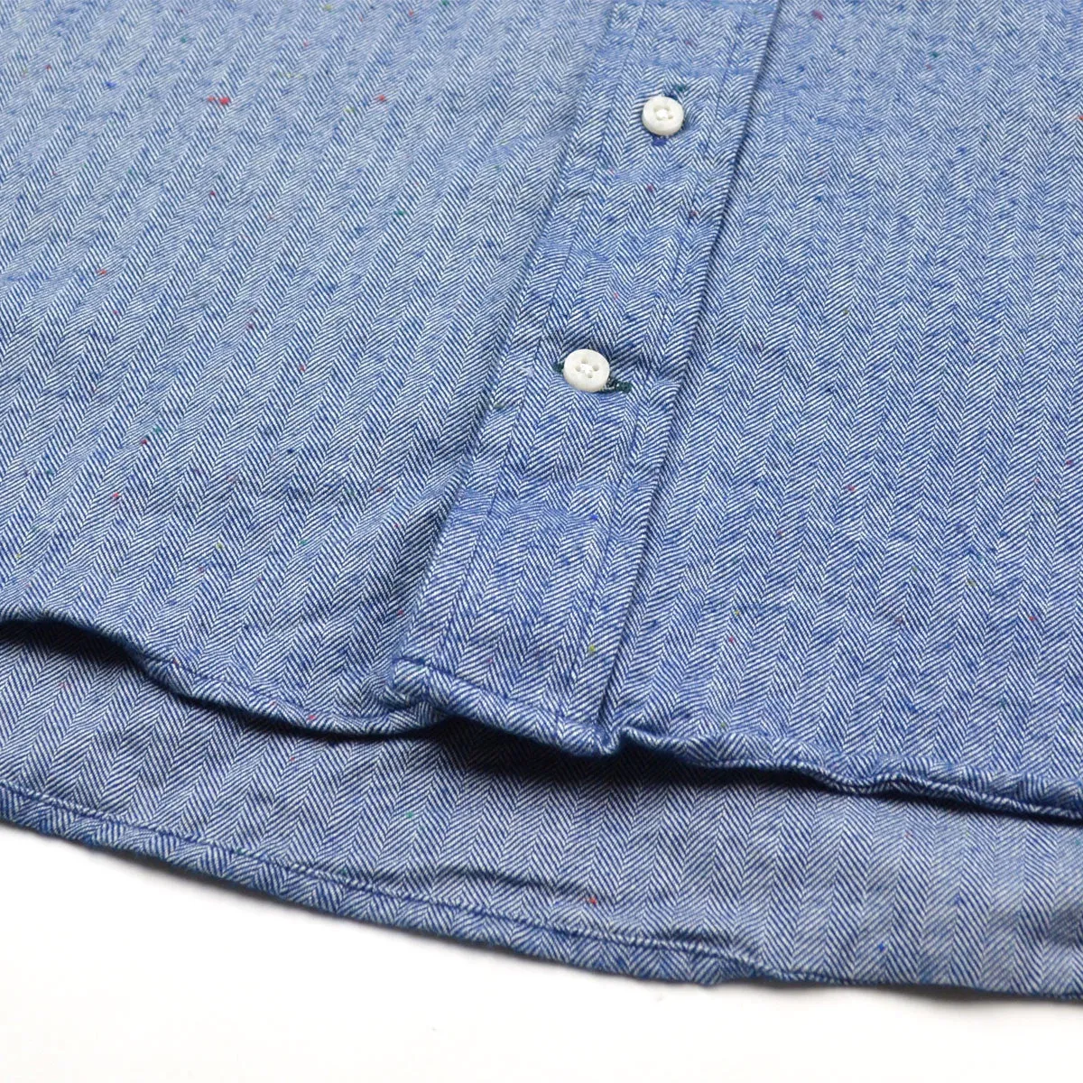 Gitman Vintage - Japanese Slub Herringbone Flannel Shirt - Blue