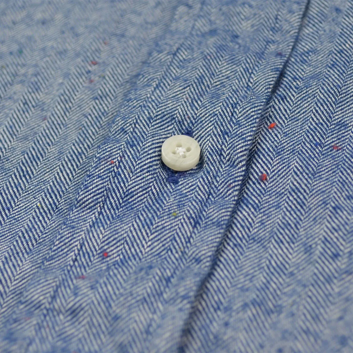 Gitman Vintage - Japanese Slub Herringbone Flannel Shirt - Blue