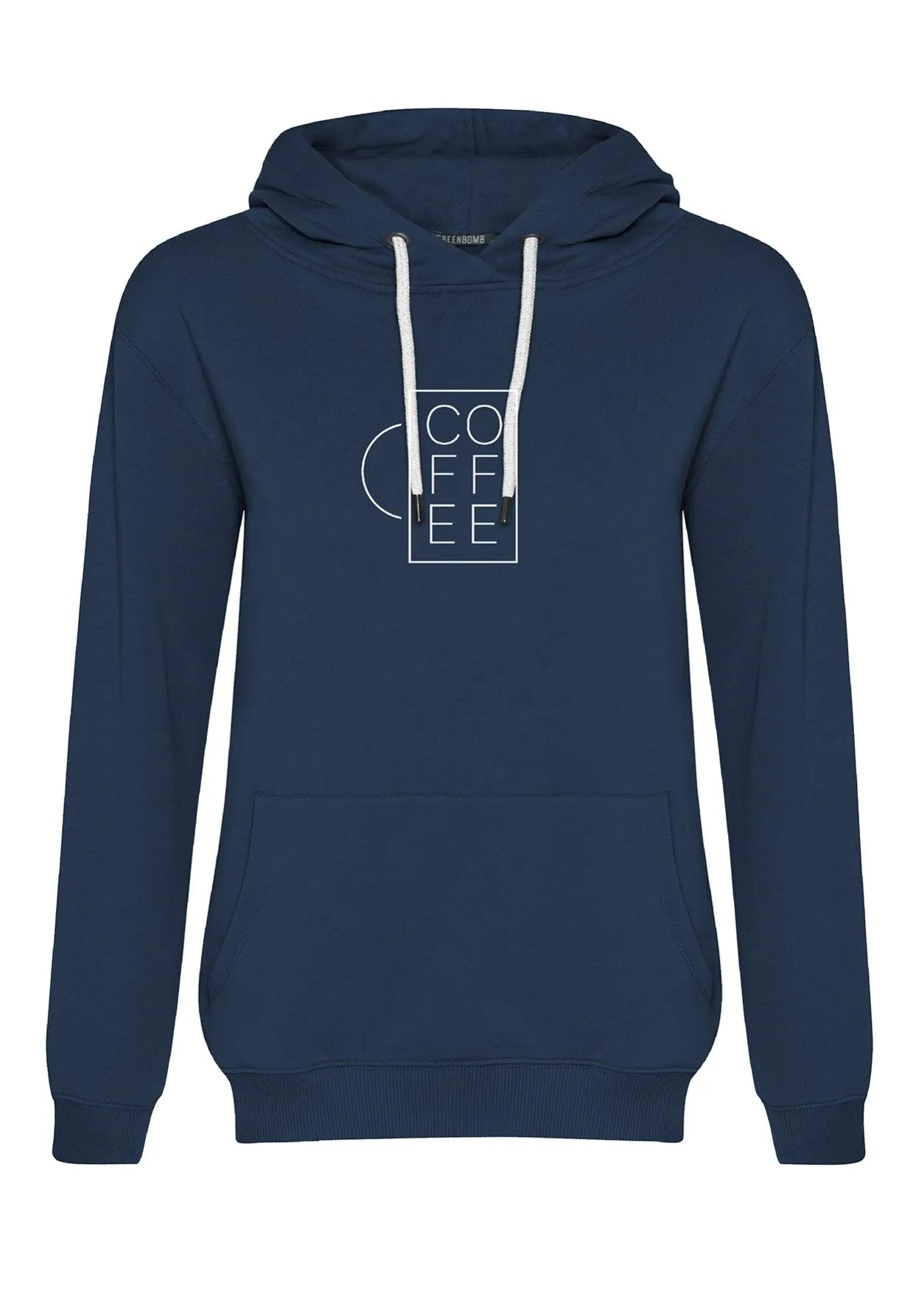 Greenbomb Women's Navy Coffee Cup Chipper Hoodie