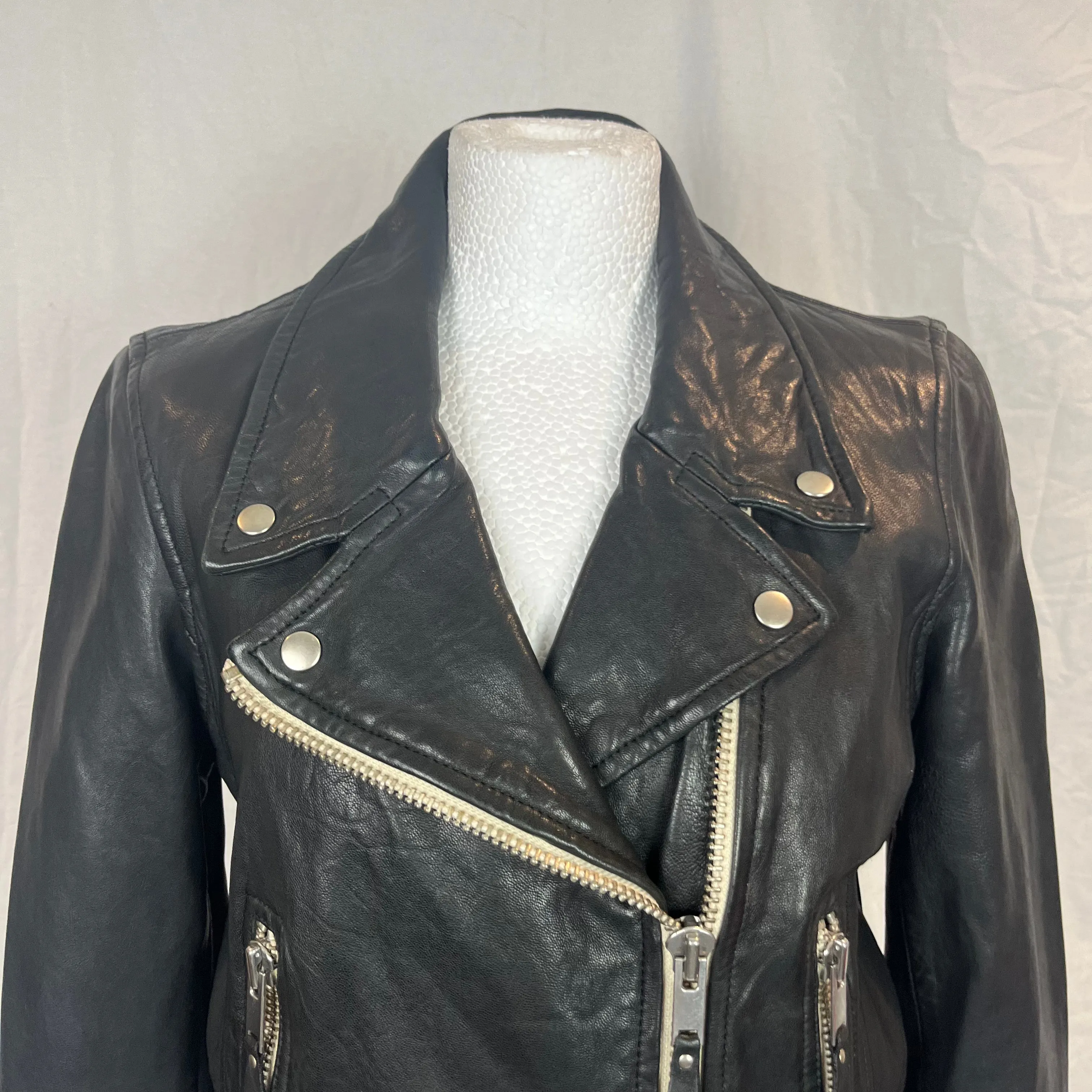 Isabel Marant Etoile Black Leather Biker Jacket S