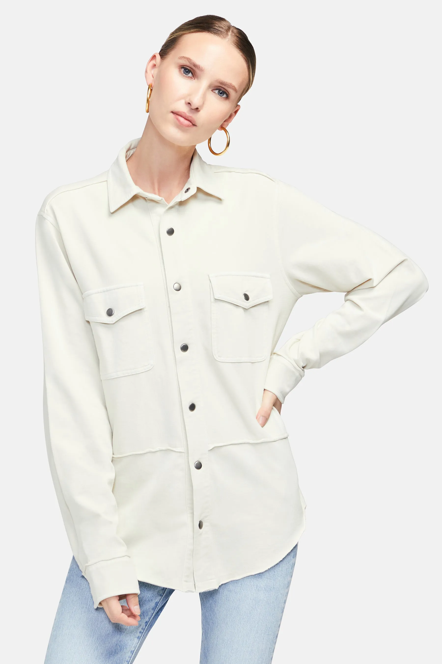 Joan Shirt Jacket | Pigment Rainy Day