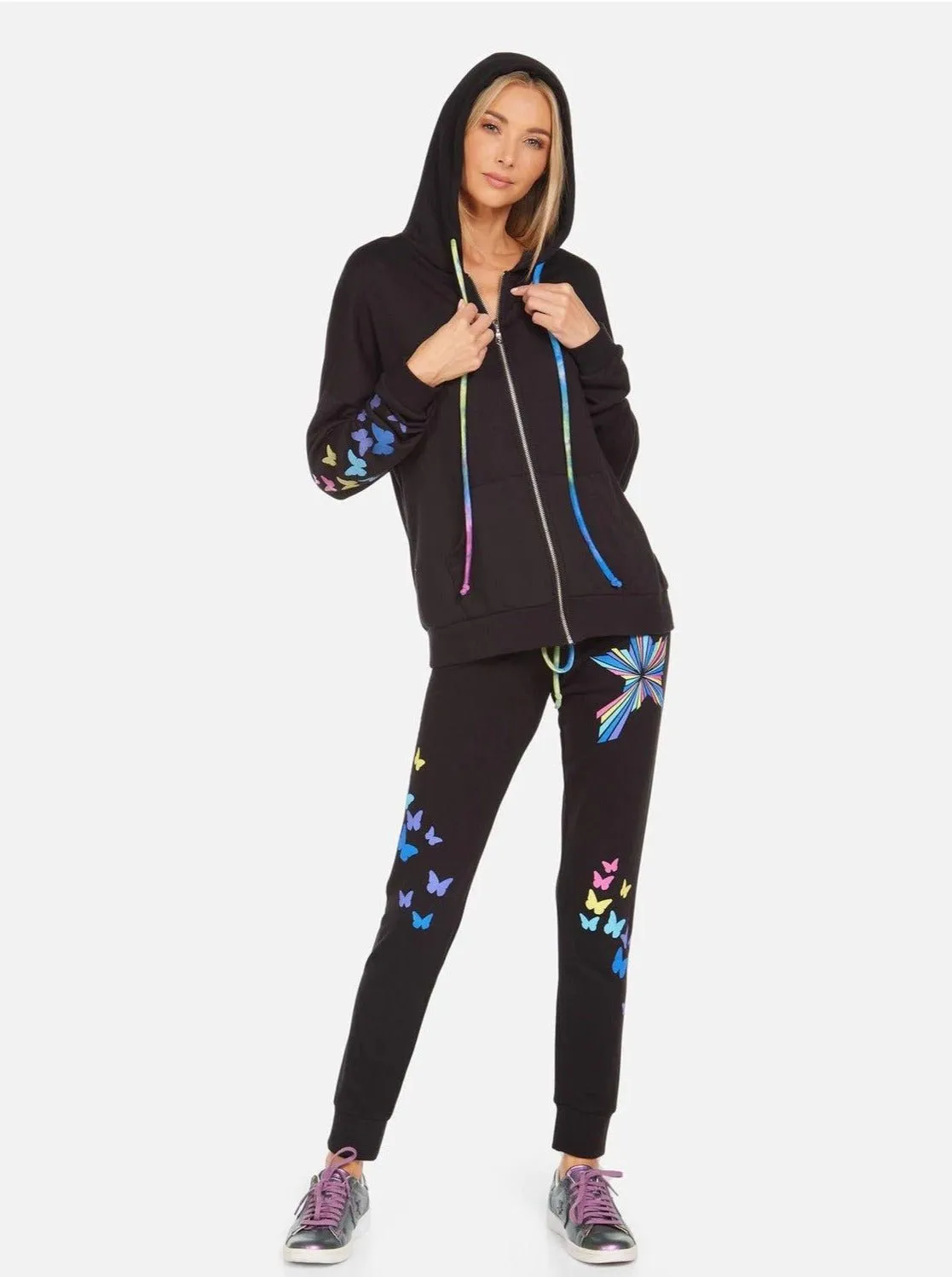 Lauren Moshi Yolanda Shooting Star Zipper Hoodie