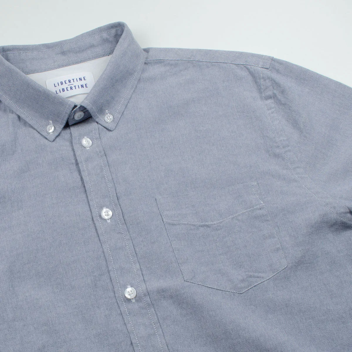 Libertine-Libertine - Hunter Shirt Leave - Mid. Blue Melange