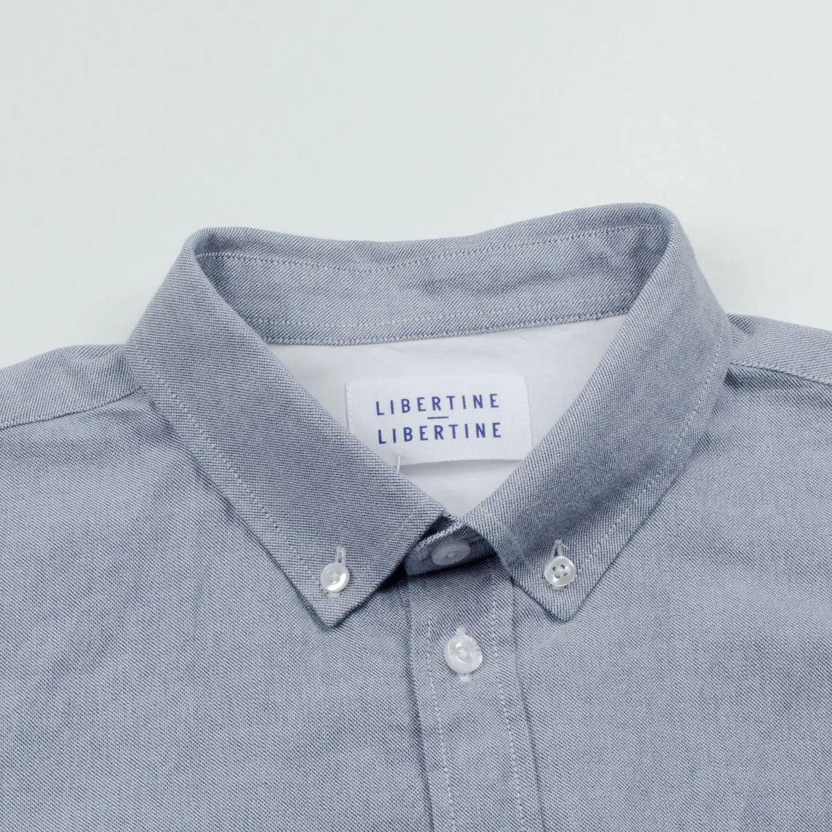 Libertine-Libertine - Hunter Shirt Leave - Mid. Blue Melange