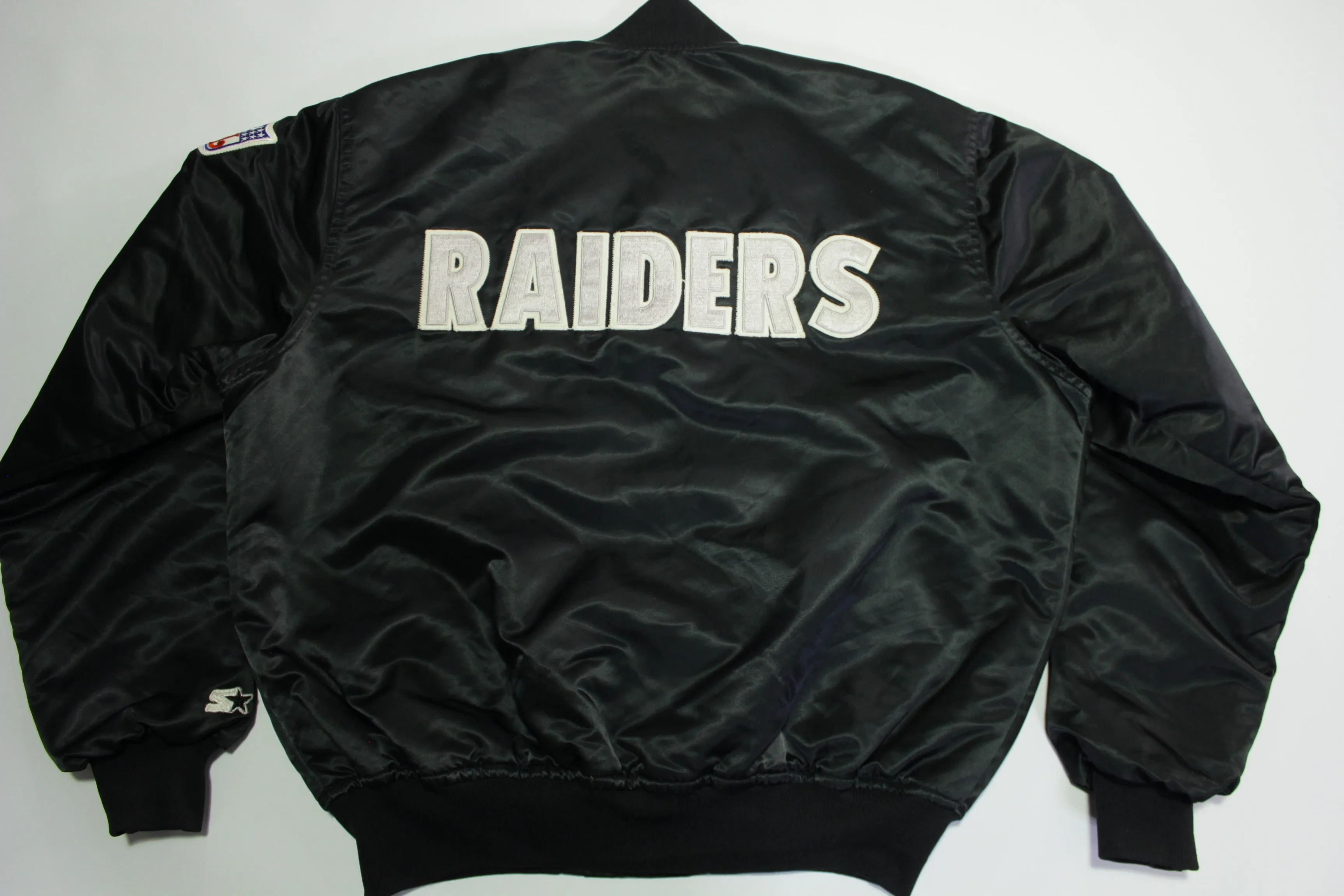 Los Angeles Raiders Vintage 80's Satin Starter Made in USA Quilt Lined NFL Jacket