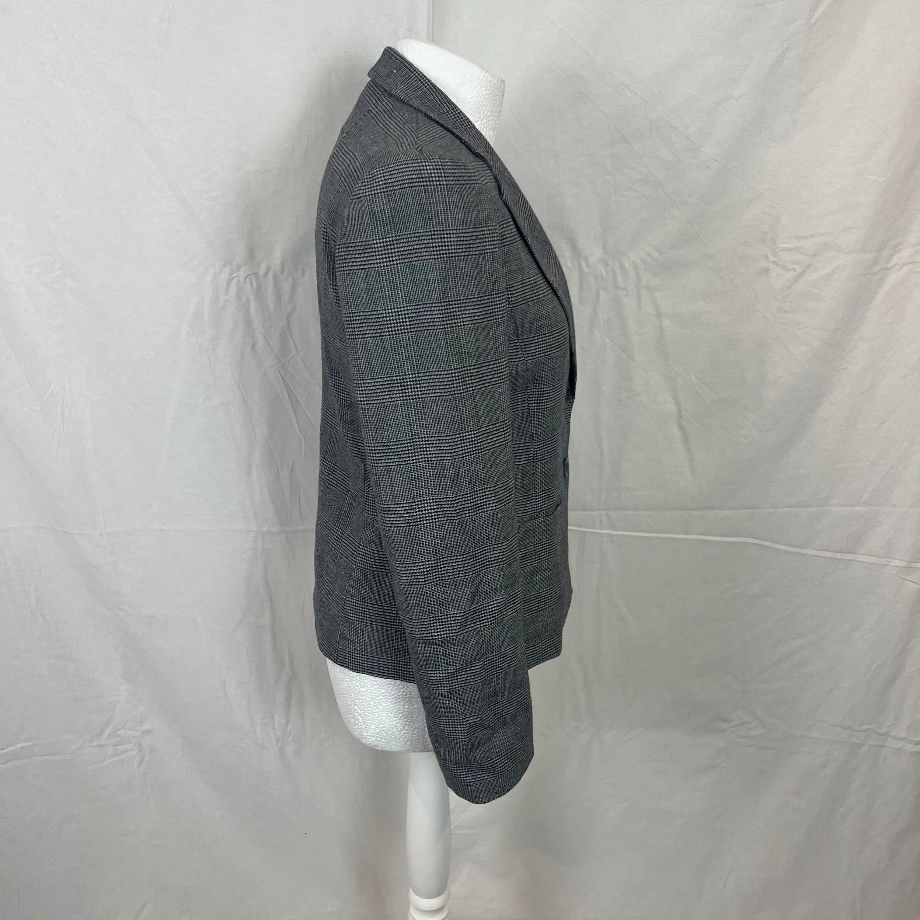 Max Mara Navy Prince of Wales Check Blazer Jacket XS/S