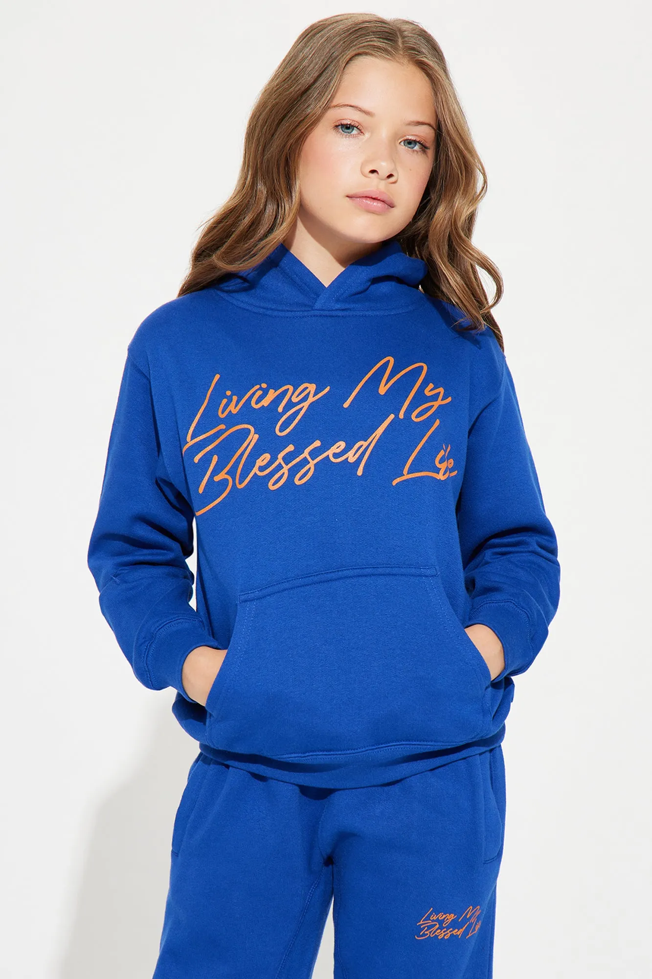 Mini Living My Blessed Life Hoodie - Royal