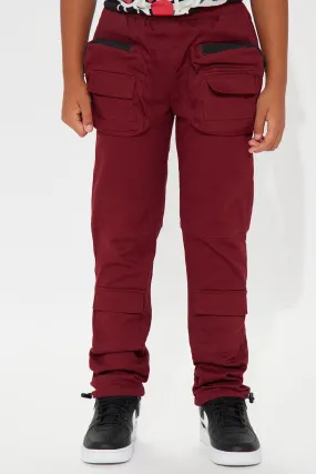 Mini Whole Lotta Ice Cargo Pants - Burgundy