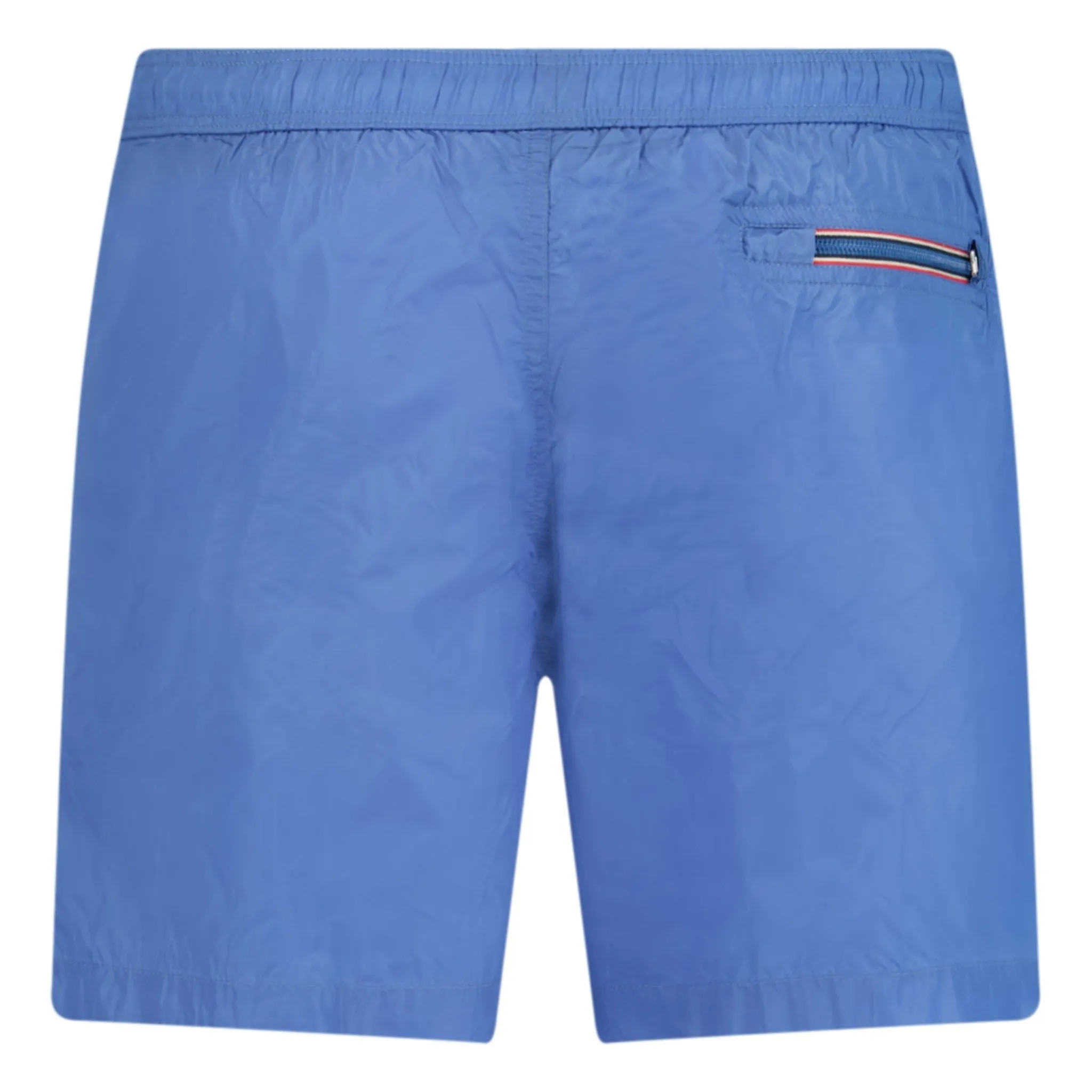 MONCLER LOGO SWIM SHORTS BLUE