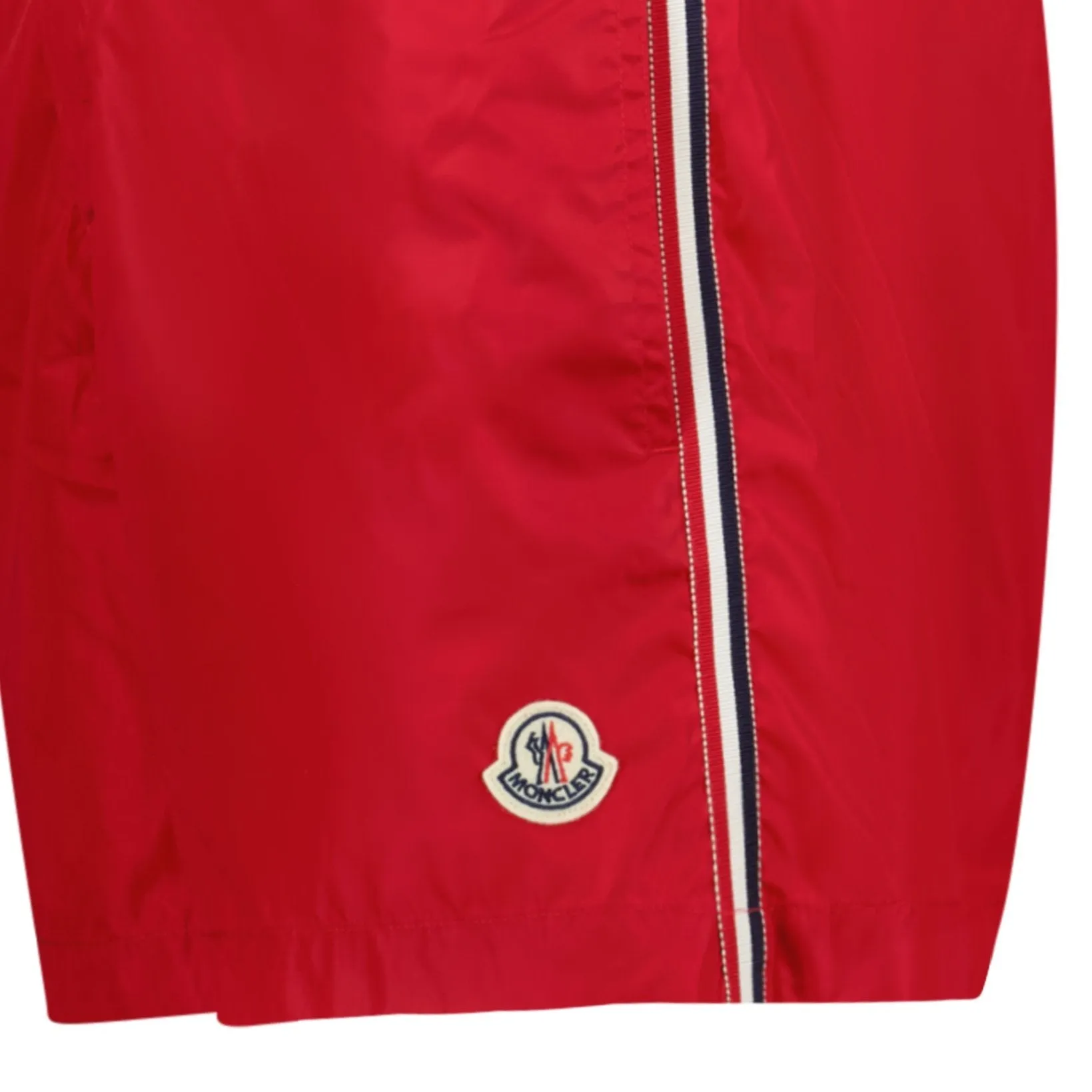 MONCLER LOGO SWIM SHORTS RED