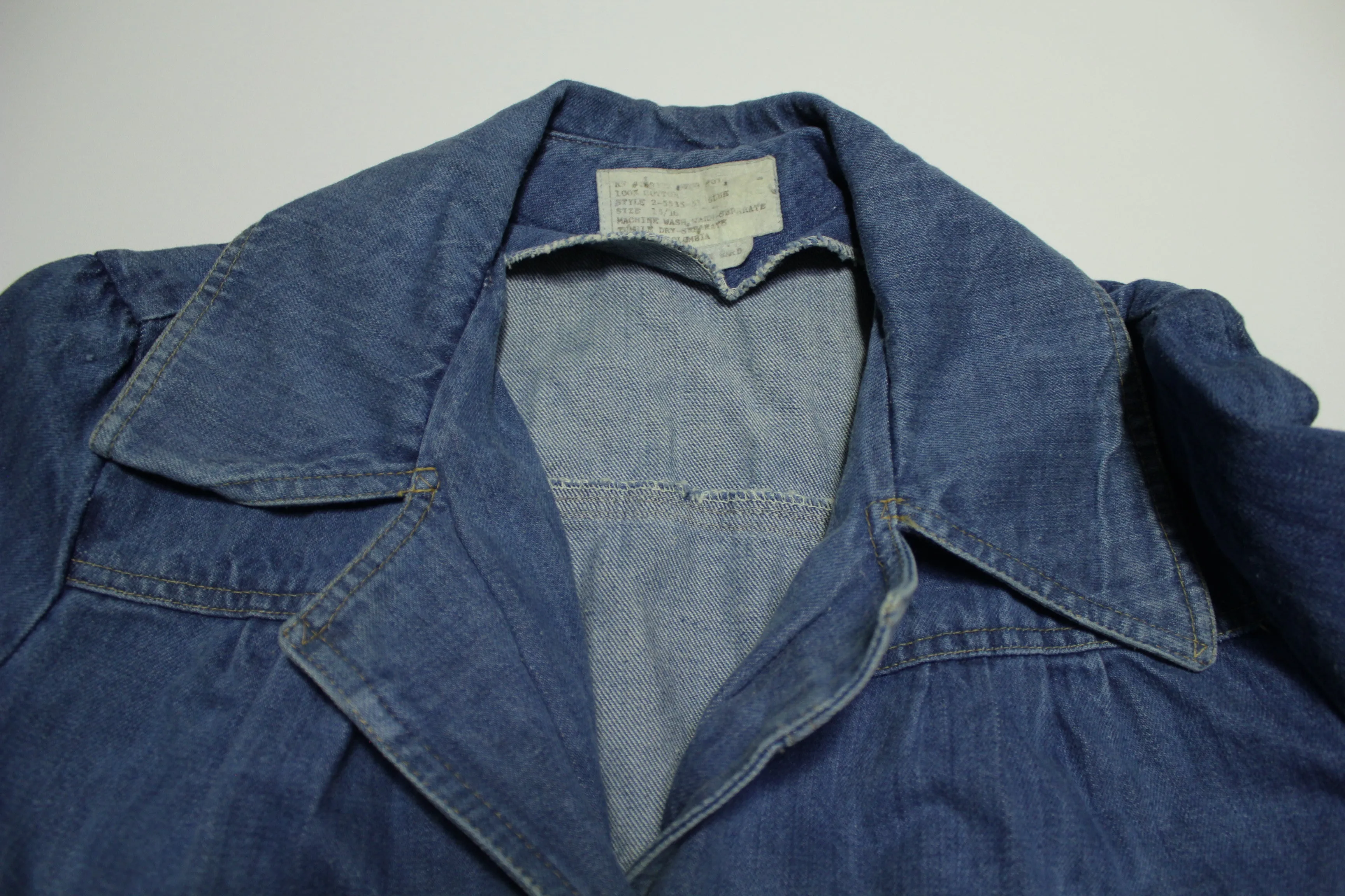 Montgomery Ward Waist Strap Vintage Denim 70's Disco Jean Jacket