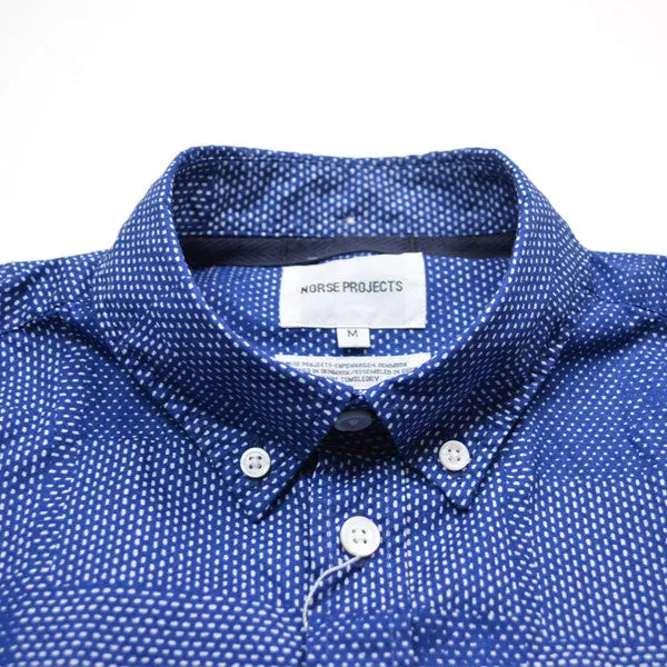 Norse Projects - Anton Dot Collage Shirt - Bristol Blue