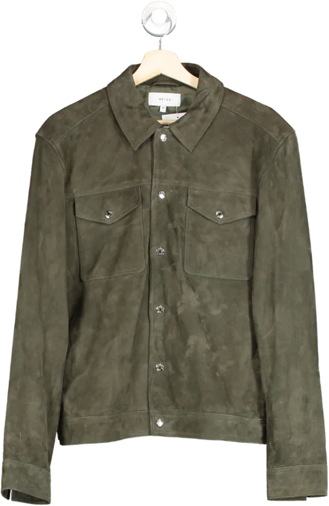 REISS Green Suede Jacket UK M