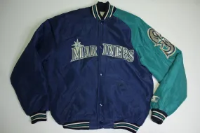 Seattle Mariners Vintage Diamond Collection Made in USA 90's Big Patch Starter Jacket