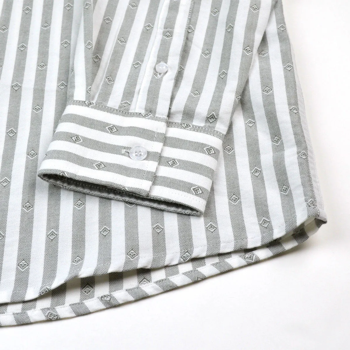 Soulland - Goldsmith Button-down Shirt - White / Green Stripes