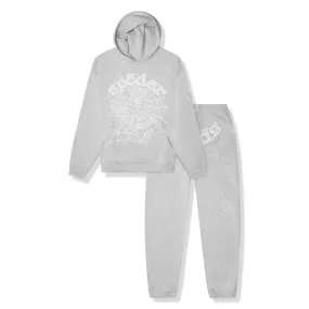 Sp5der OG Web Heather Grey Tracksuit