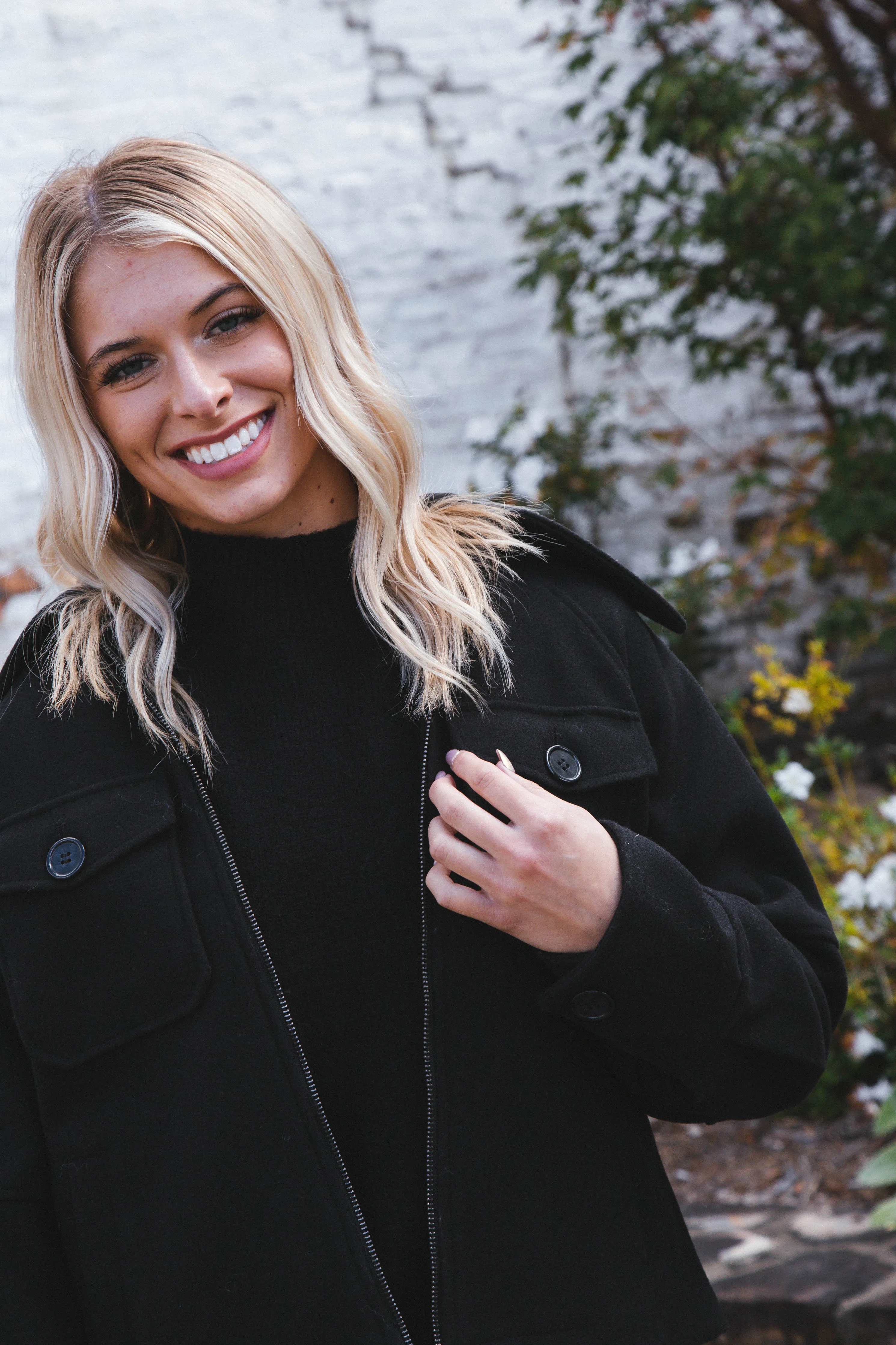 Stassi Zip Up Jacket with Lapel, Black | Velvet Heart