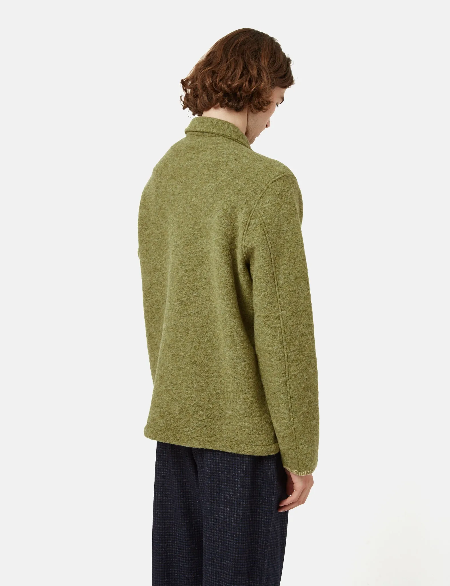 Universal Works Blanket Field Jacket - Light Olive Green