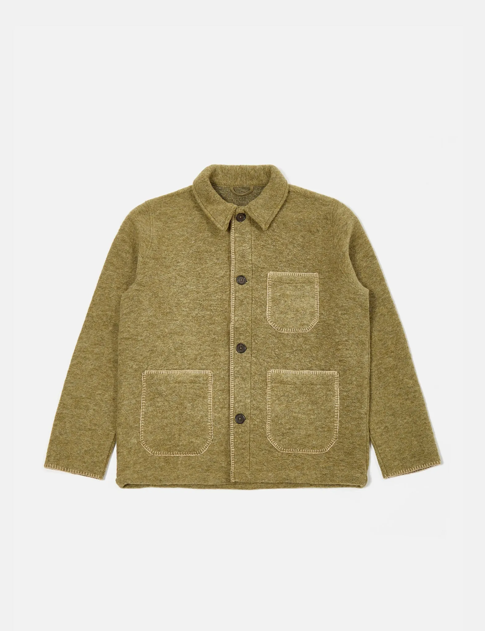 Universal Works Blanket Field Jacket - Light Olive Green